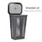 Mind Reader 50L Tapered Laundry Hamper with Swiss Cross Cut-Outs, Gray